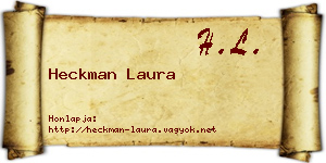 Heckman Laura névjegykártya